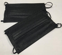 Load image into Gallery viewer, Black 3 Ply Masks Box of 50, $0.07/mask